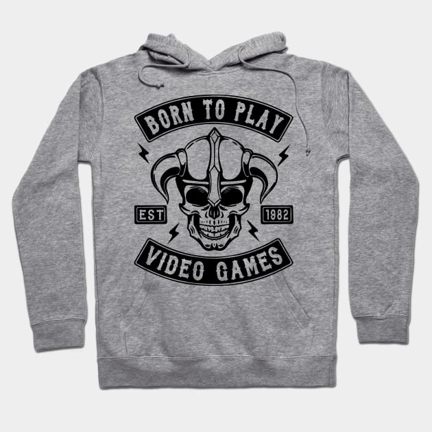 GAMER - BORN TO PLAY VIDEO GAMES Hoodie by ShirtFace